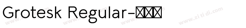 Grotesk Regular字体转换